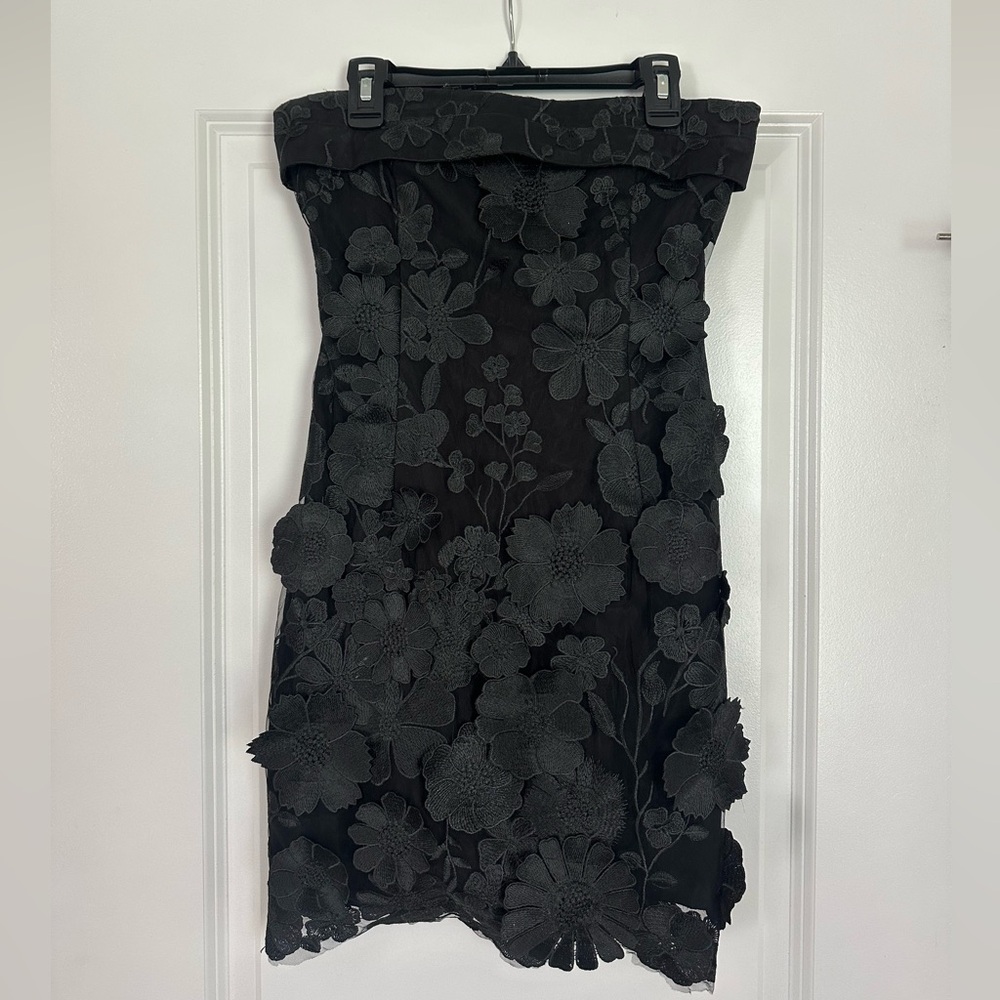 Gigi and Ella Black Floral Hoco dress